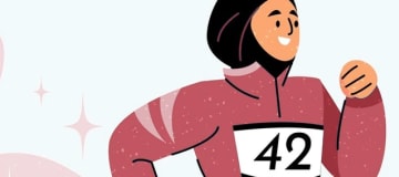 Three runners beginning a challenge