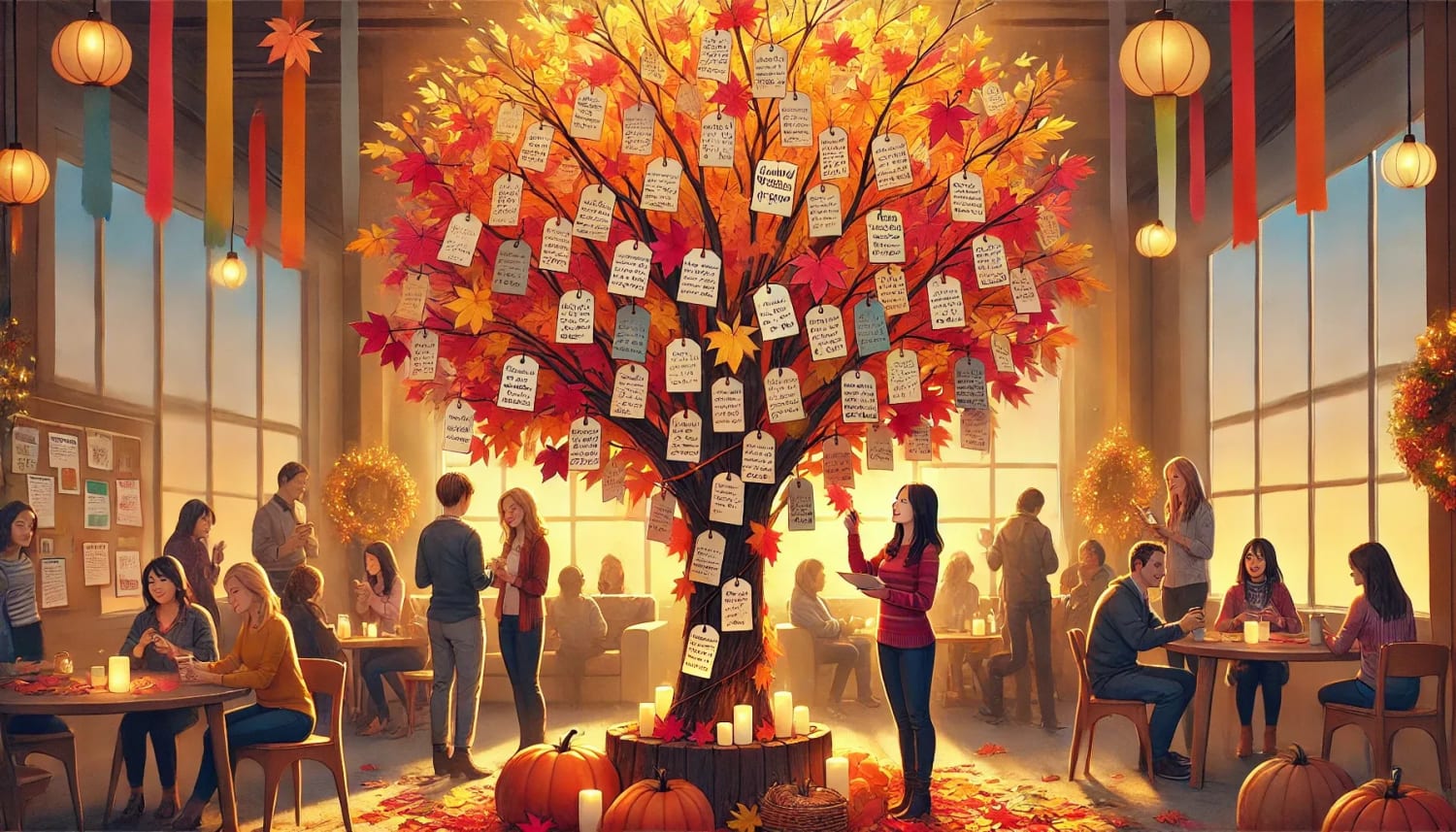 Fall wellness gratitude tree