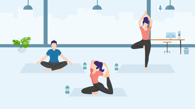 14 beneficios fantásticos del yoga en el lugar de trabajo