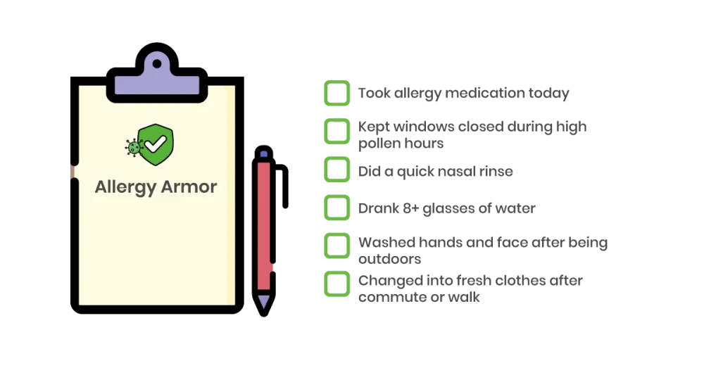Spring Allergy Tracking Checklist