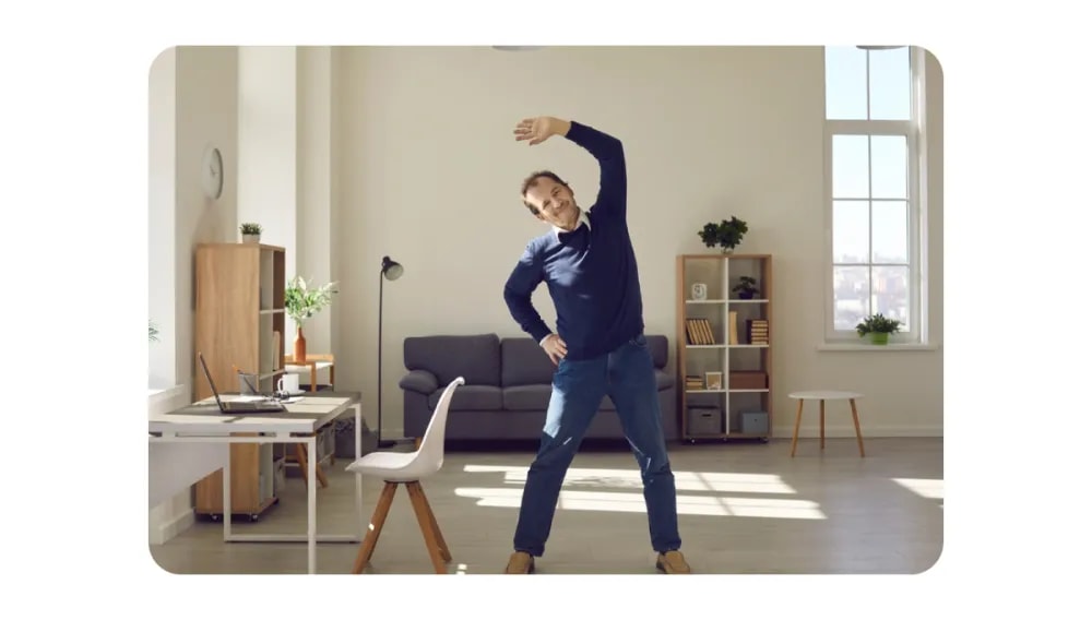 Remote employees engaged in a distributed wellness program with measurable participation tracking