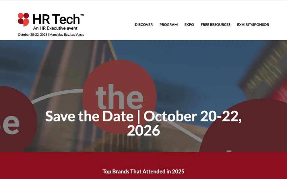 HR Technology Conference 2026 Save the Date banner , October 20-22 at Mandalay Bay, Las Vegas