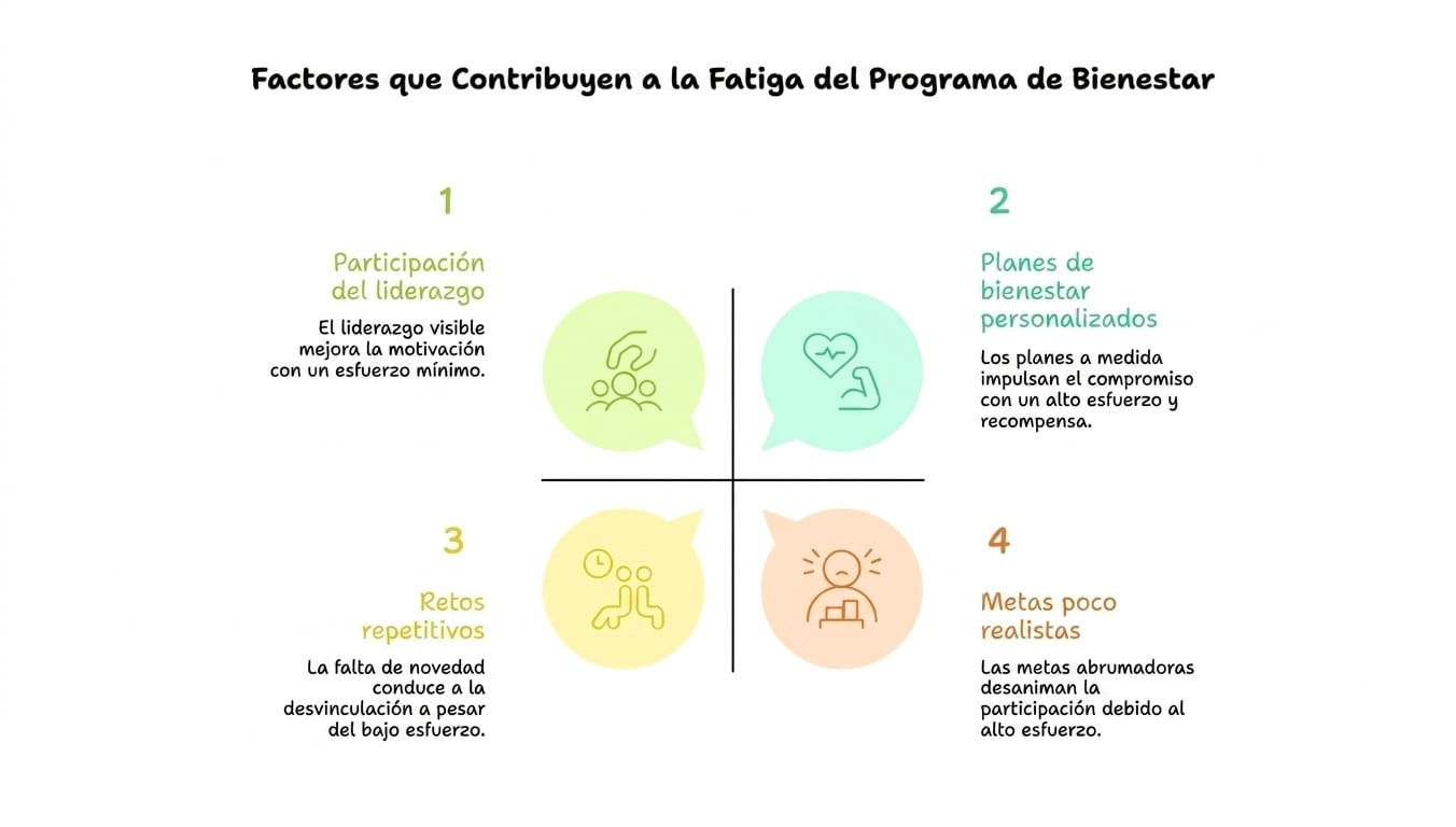 Razones por las que los programas de bienestar laboral pierden impulso