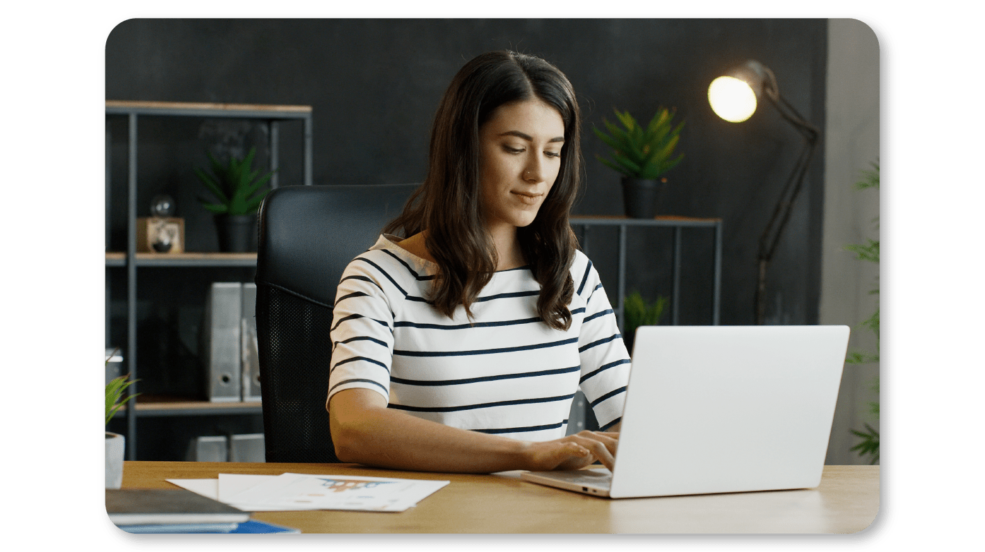 A Woman Practicing Mindfulness Exercises at Work through Mindful Immersion