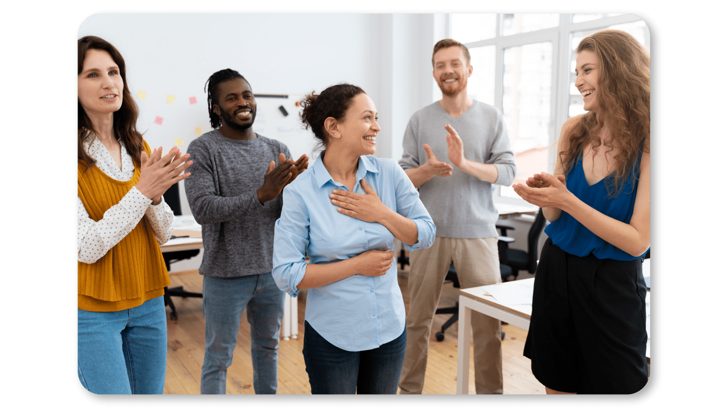 Employees Practicing Mindfulness Exercises at Work by being Mindfully Grateful towards each other