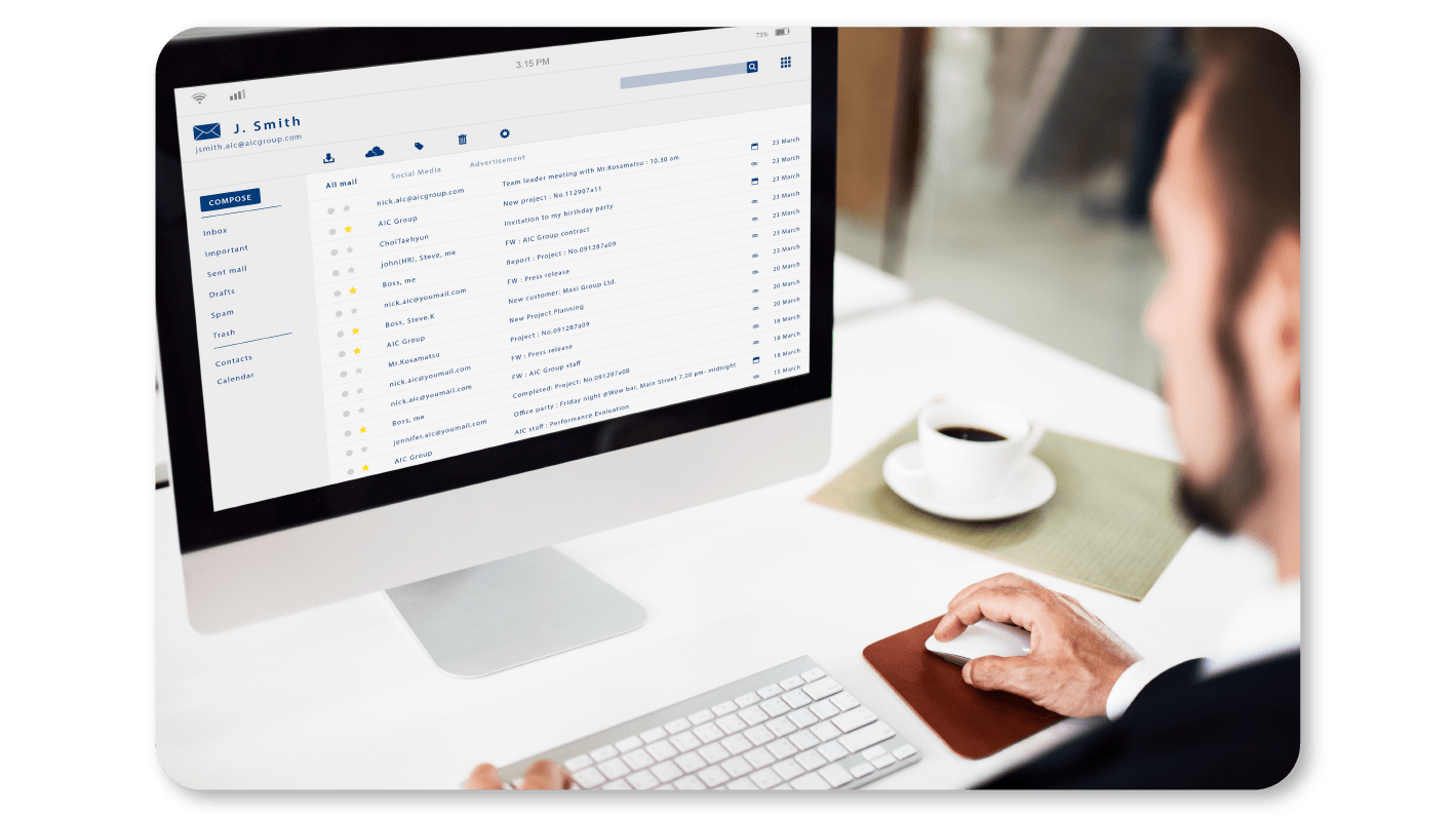 An Employee Practices Self Care At Work by Scheduling Time for Emails