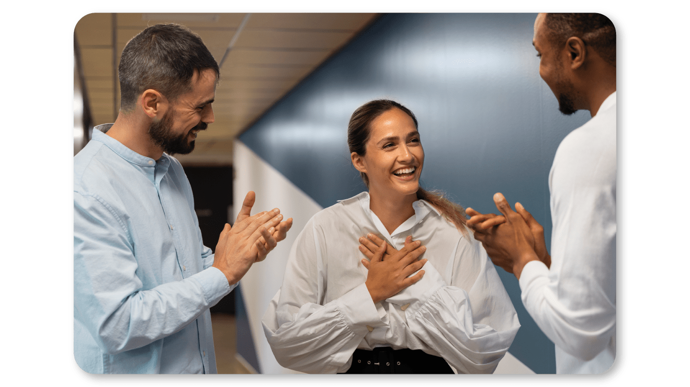 An Employee Practices Self Care At Work by Practicing Gratitude
