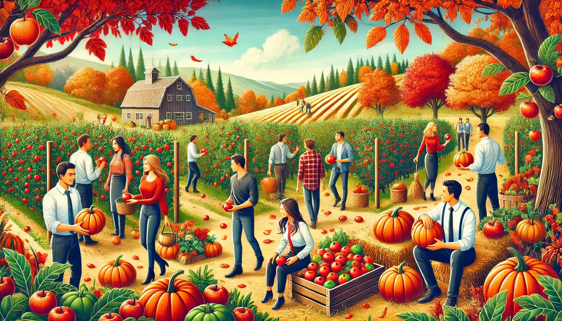 Apple Orchard or Pumpkin Patch Fall Wellness Challenge Idea