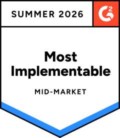 G2 Summer 2026 — Most Implementable, Mid-Market