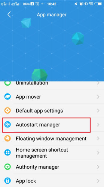 Autostart Manager on Vivo Mobile