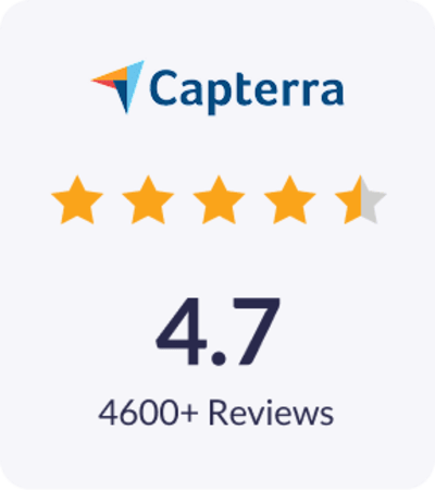 Capterra rating — 4.7 out of 5 from 4600+ reviews