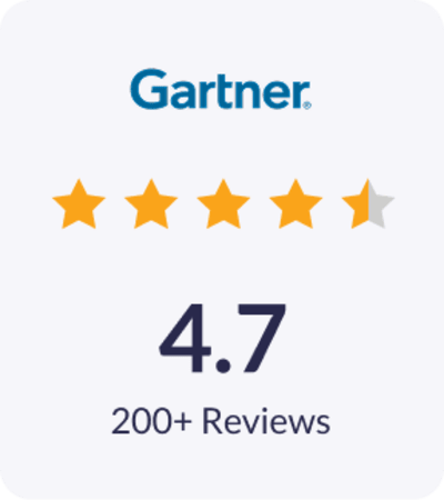 Gartner rating — 4.7 out of 5 from 200+ reviews