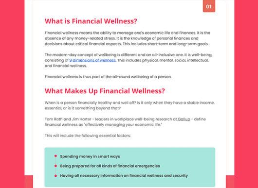 Financial Wellness Guide Slide 1