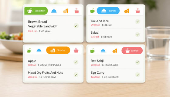 A balanced meal prepared for mindful eating