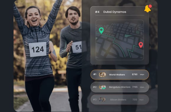Charity walk challenge on Vantage Fit