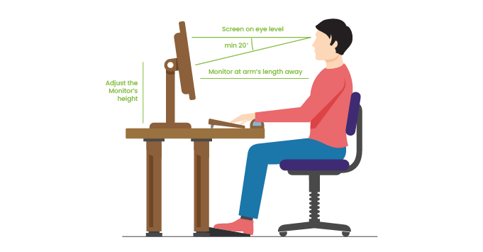 Setting the Right Monitor Height and Distance