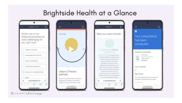 Brightside app interface