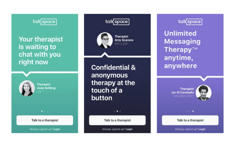Talkspace app interface