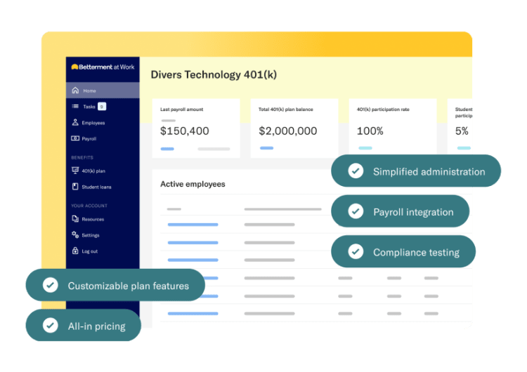 Betterment interface