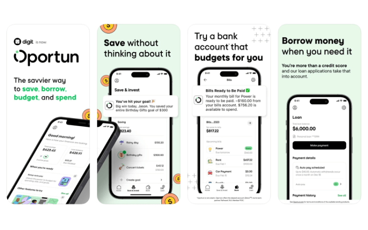 Oportun Set and Save interface