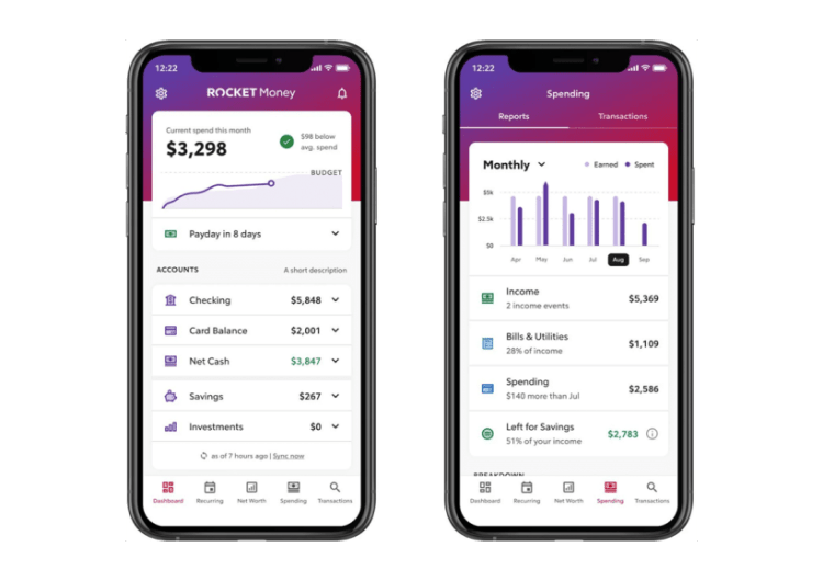 Rocket Money interface