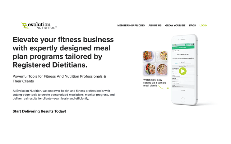 Evolution Nutrition app screenshot