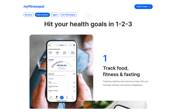 MyFitnessPal App screenshot