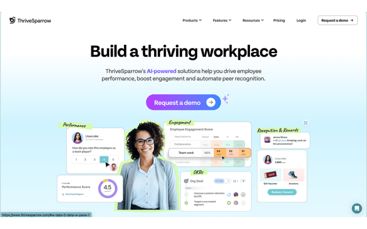 Interfaz de ThriveSparrow