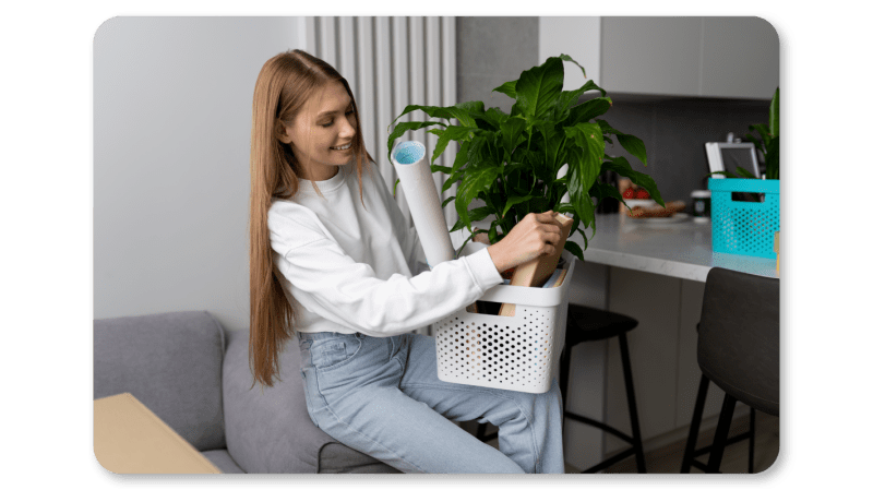 An Employee Practices Self Care At Work by Decorating Her Workspace