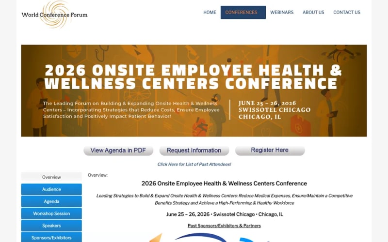 Onsite Employee Health and Wellness Centers Conference 2026 homepage by World Congress Forum , June 25-26 at Swissotel Chicago
