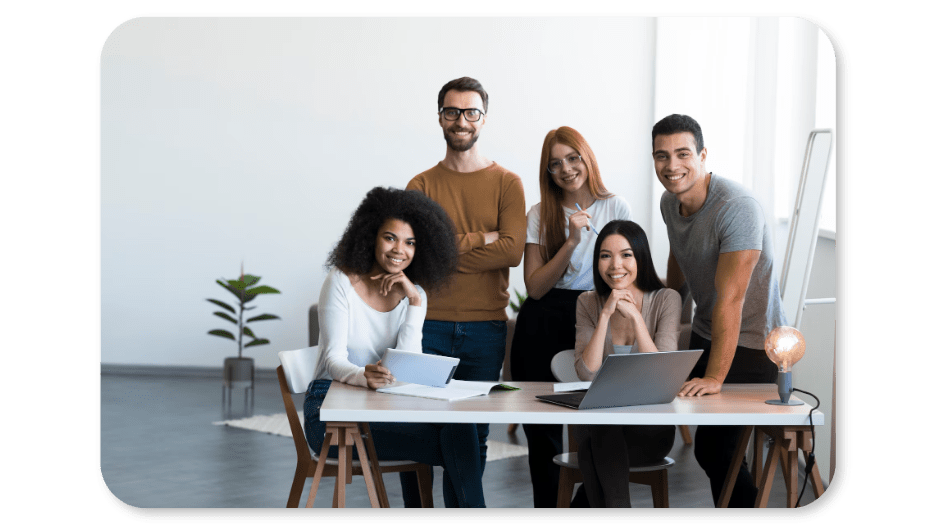 Happy employees reaping the benefits of working in a company that prioritizes employee wellness