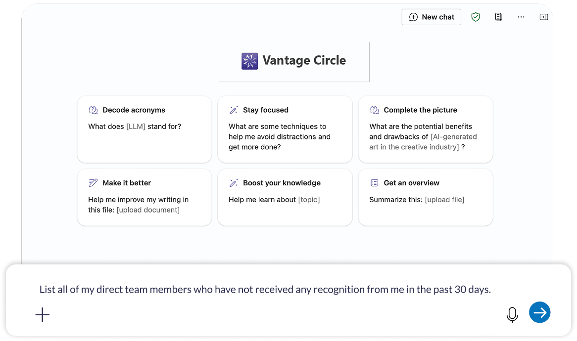 Simplify recognition, right where work happens