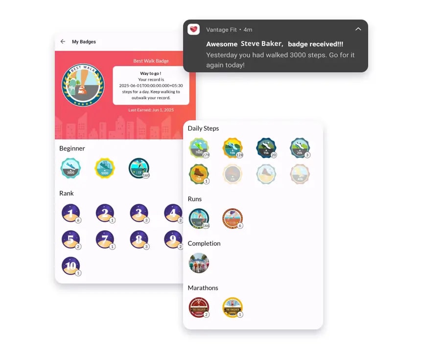 Badge Notifications & Completion Badges