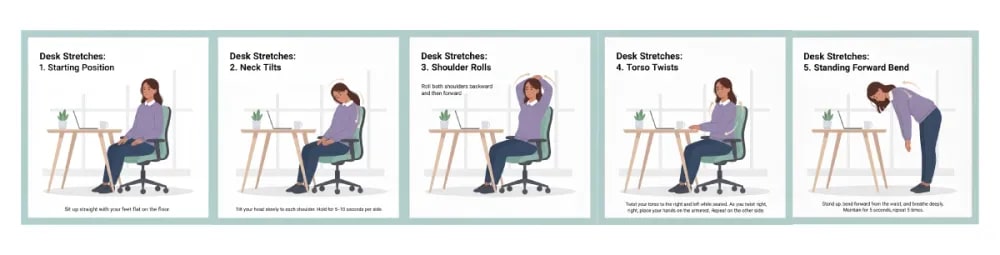 Desk stretch for 5 minute wellness activity.webp