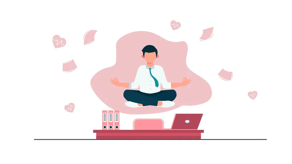 Componentes de un programa de bienestar mental y emocional: sesiones de mindfulness, seguimiento del estado de ánimo, meditación guiada y gestión del estrés