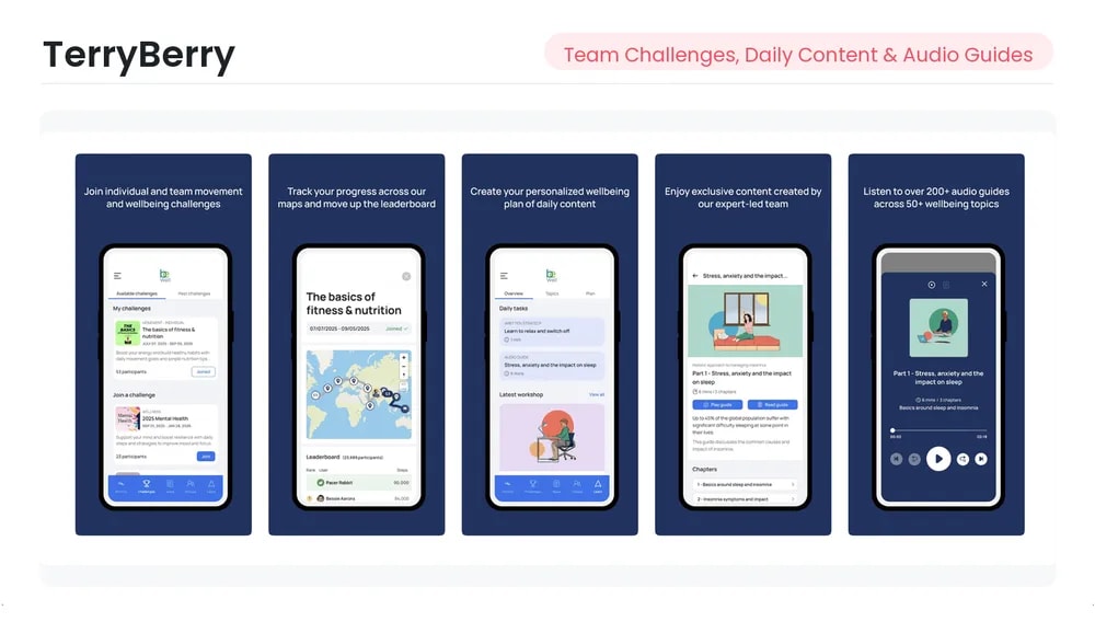 Terryberry wellness and recognition platform interface