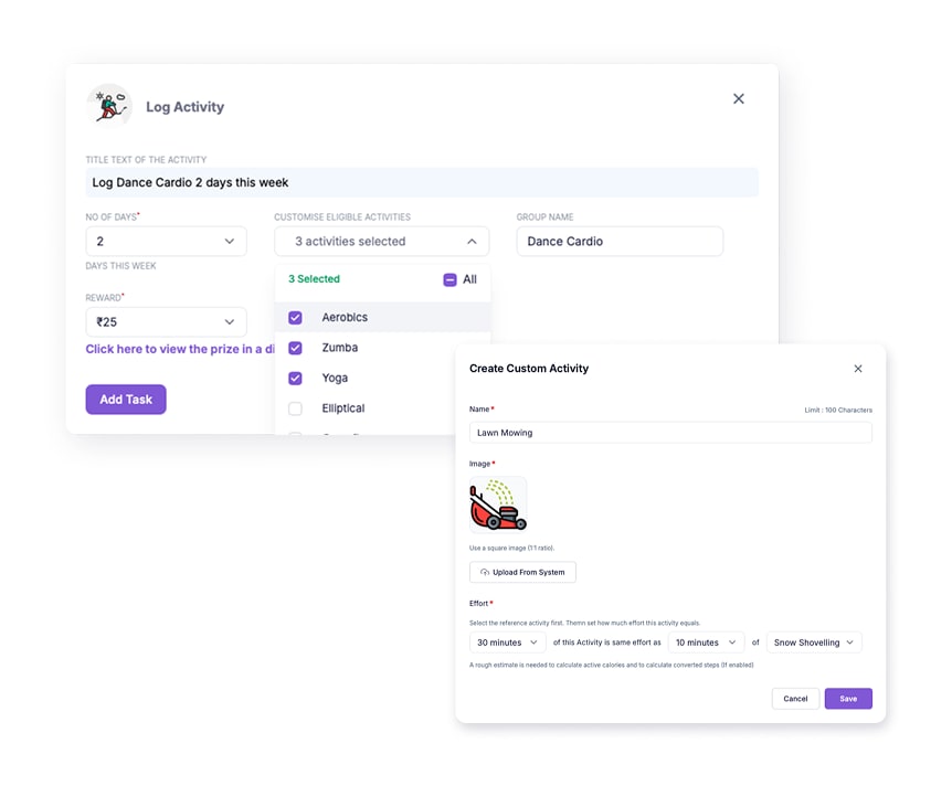 Custom Activities & Activity Groups