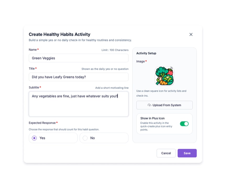 Habit Tracking Tasks