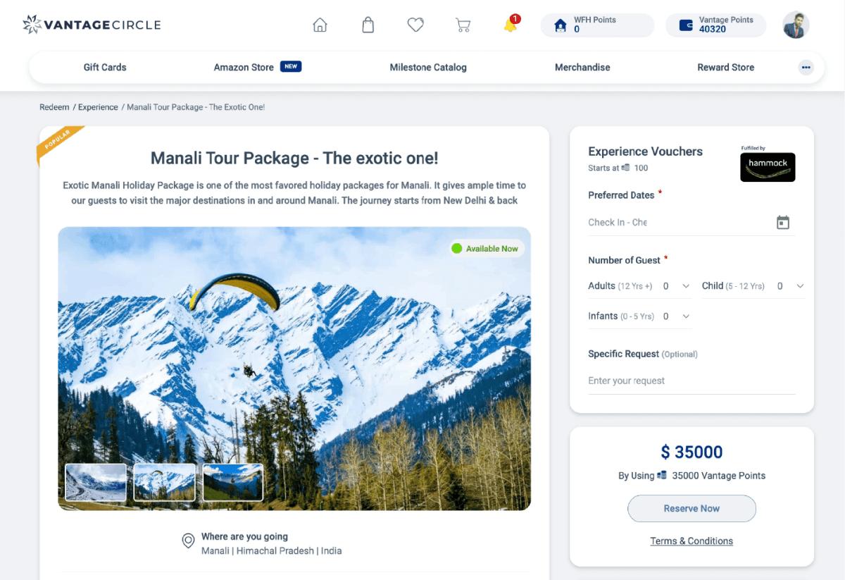 Exclusive Experience Package by Vantage Circle