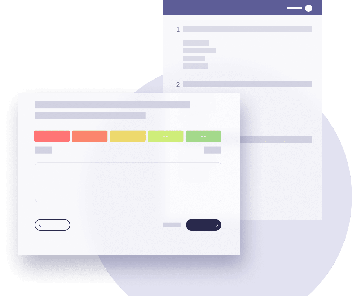 Survey templates illustration