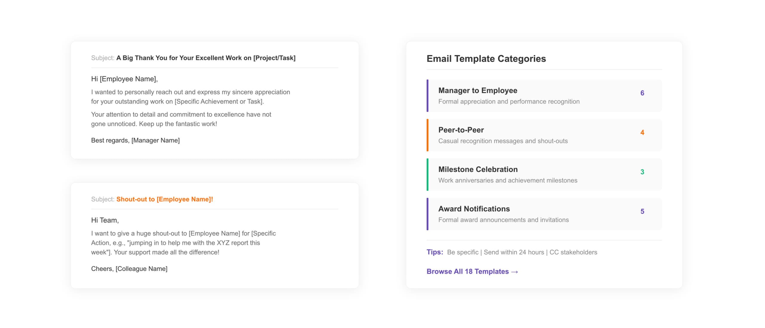 Employee Recognition Email Template