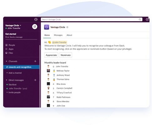 Easy accessibility of social leaderboard with Slack