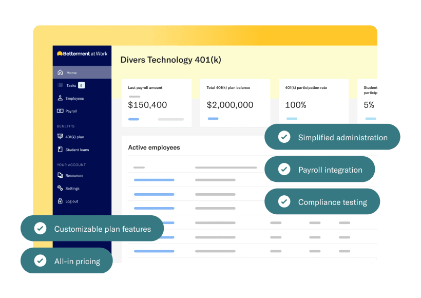 Betterment interface