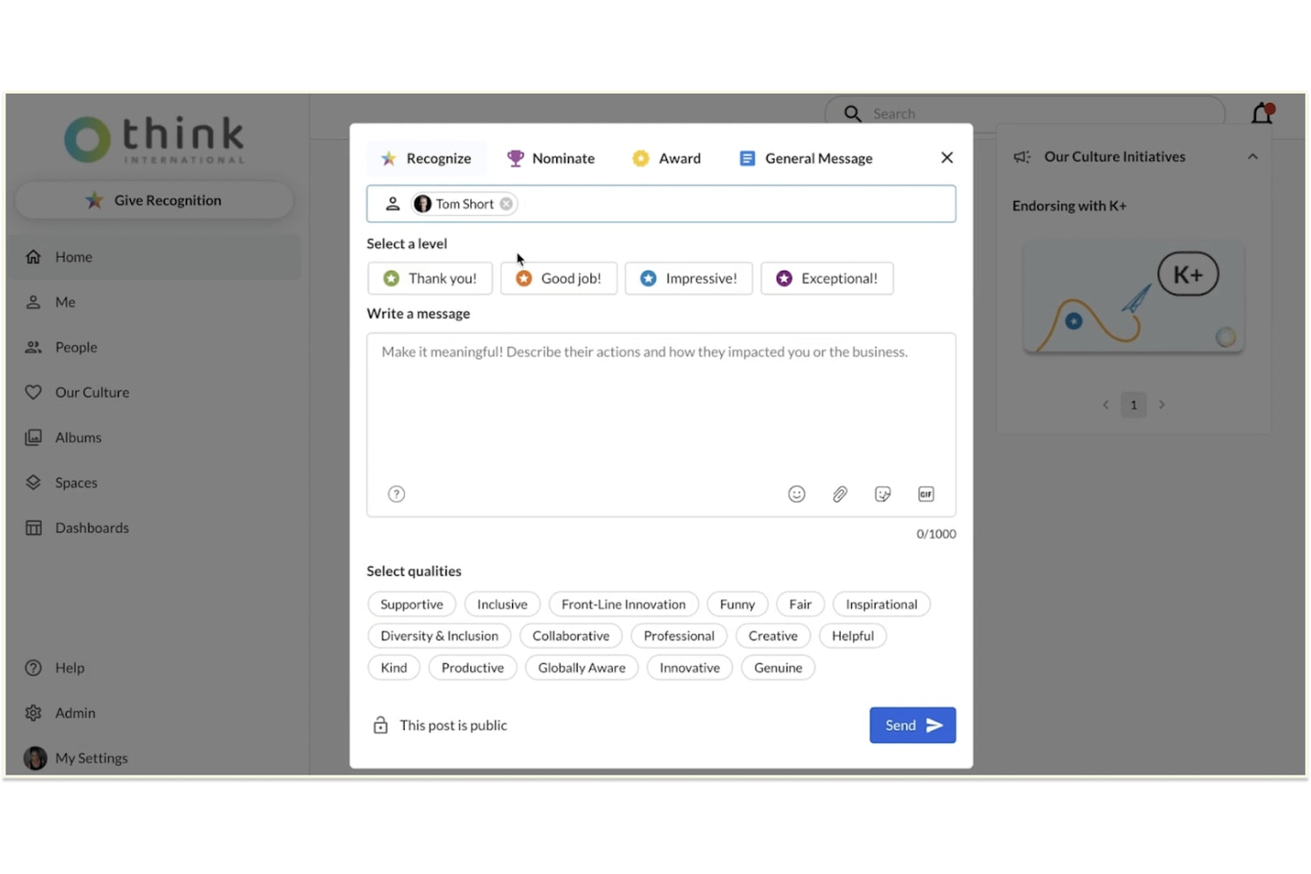 Kudos screenshot - 19 Best Employee Recognition Software for Small Businesses Reviewed in 2026