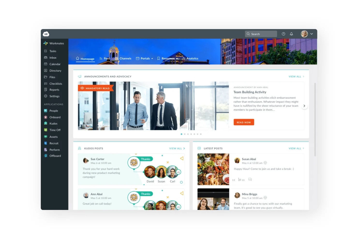 Workmates screenshot - 19 Best Employee Recognition Software for Small Businesses Reviewed in 2026