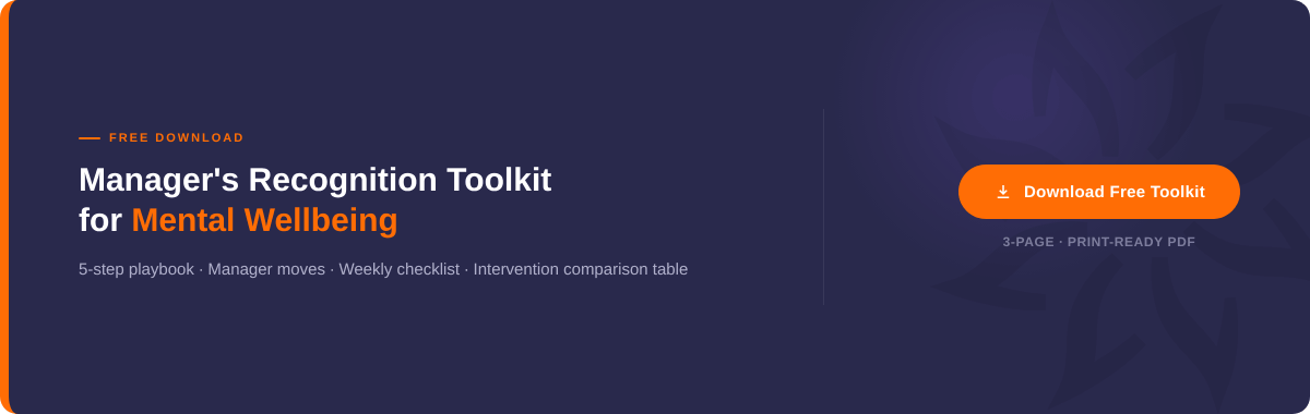 Download the Manager's Recognition Toolkit for Mental Wellbeing