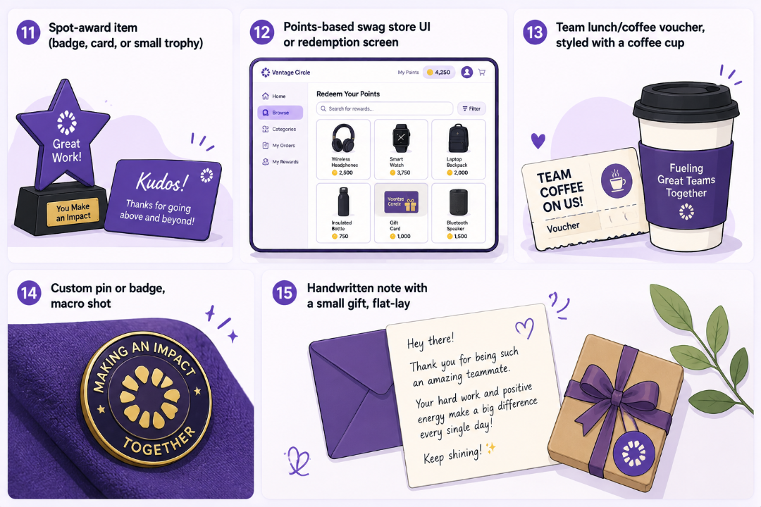Vantage Circle peer-nominated recognition swag