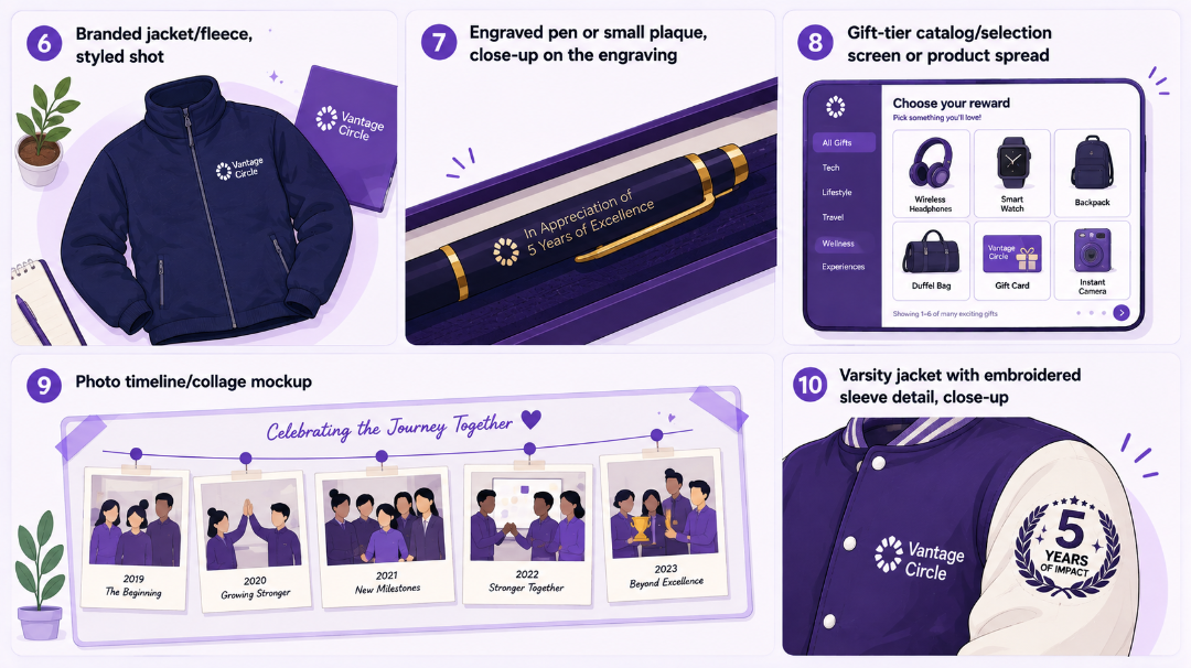 Vantage Circle tenure and milestone swag
