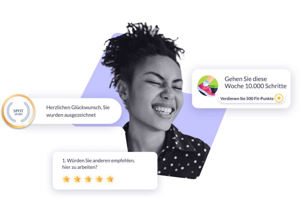 Employee recognition and wellness illustration