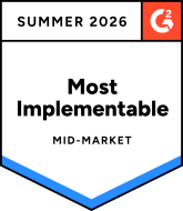 G2 Summer 2026 — Most Implementable, Mid-Market